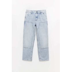 CARHARTT WIP BLUE WORN BLEACHED DOUBLE KNEE PANT